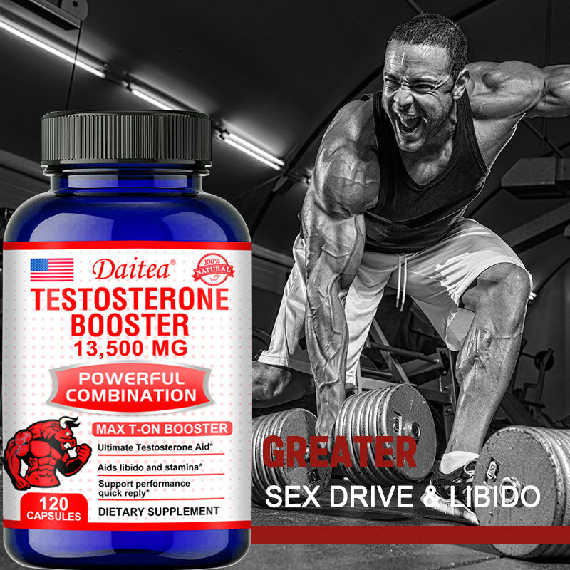 Daitea® Extra Strength Testosterone Booster 13,500mg – Powerful Natural Male Performance, Stamina & Energy Support Capsules