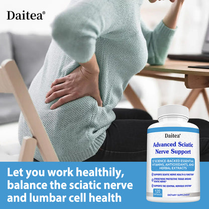 Daitea® Advanced Sciatic Nerve Support | 12 Science-Backed Essential Vitamins, Antioxidants, and Herbal Extracts
