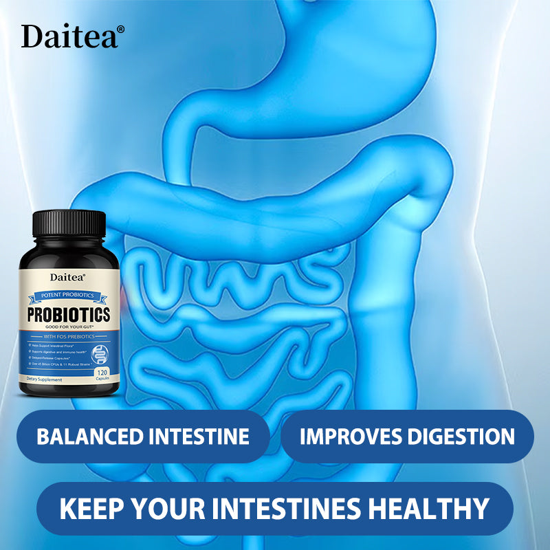 Daitea® Potent Probiotics 45 Billion CFUs – 11 Robust Strains with FOS Prebiotics for Digestive & Immune Health