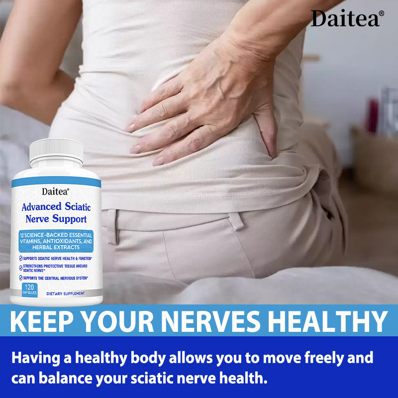 Daitea® Advanced Sciatic Nerve Support | 12 Science-Backed Essential Vitamins, Antioxidants, and Herbal Extracts