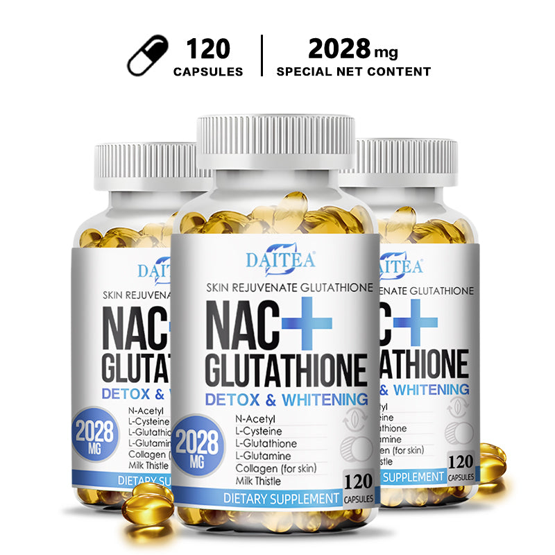 Advanced NAC + Glutathione Complex 2028mg – Detox, Liver Support & Skin Brightening Formula – Premium Antioxidant Blend – 120 Capsules