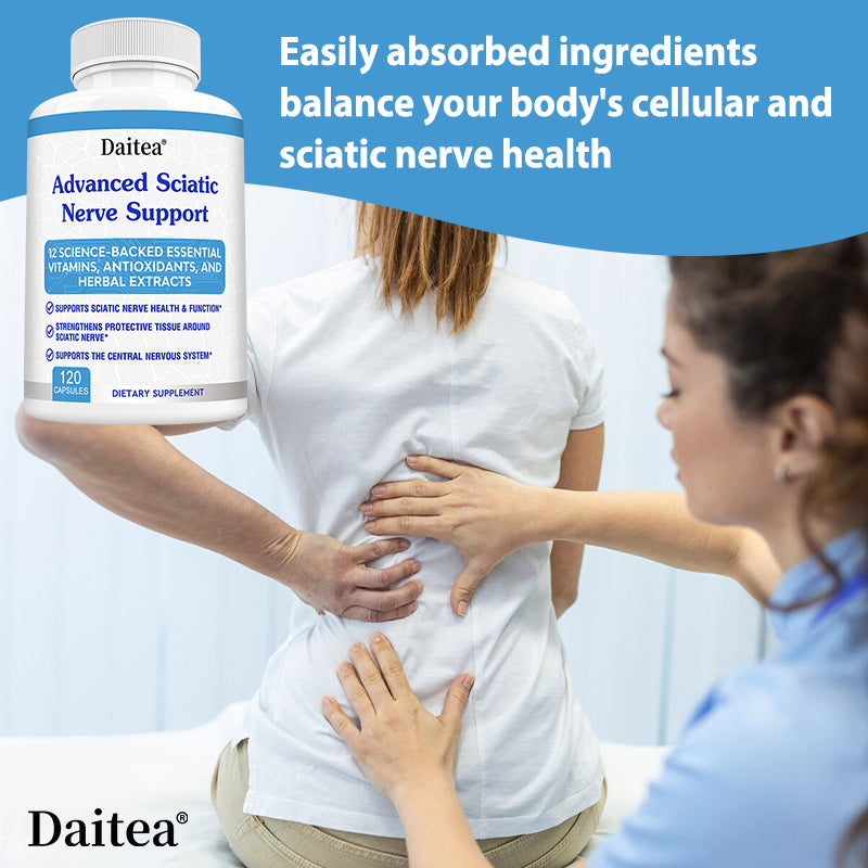 Daitea® Advanced Sciatic Nerve Support | 12 Science-Backed Essential Vitamins, Antioxidants, and Herbal Extracts