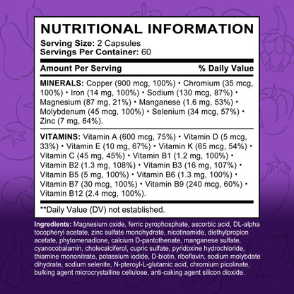 Daitea® Multi Vitamins New Formula | Dietary Supplement (120 Capsules)