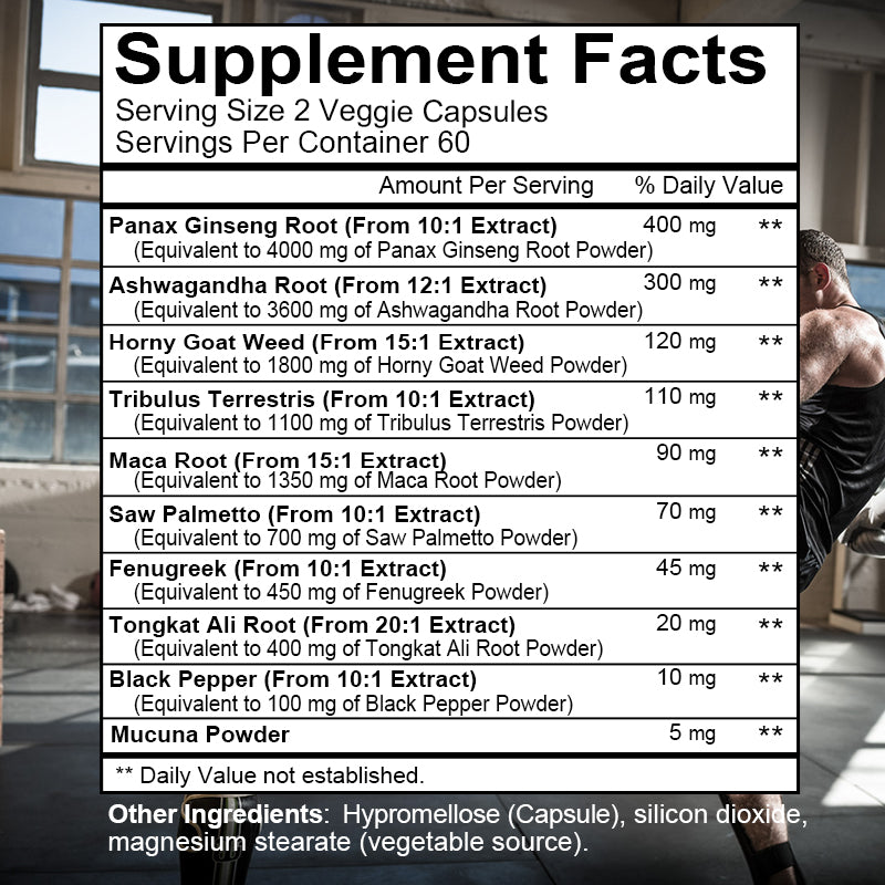 Daitea® Extra Strength Testosterone Booster 13,500mg – Powerful Natural Male Performance, Stamina & Energy Support Capsules
