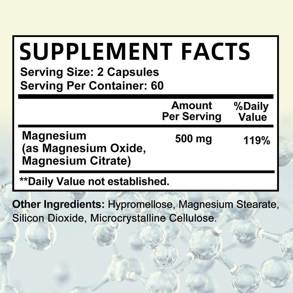 Daitea® Magnesium Citrate Complex | Maximum Absorption with Magnesium Oxide for Bone & Nerve Health