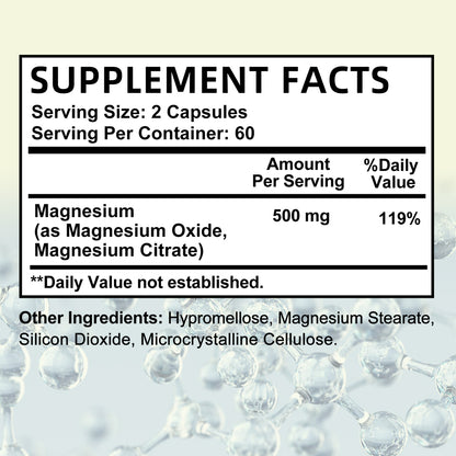 Daitea® Magnesium Citrate Complex | Maximum Absorption with Magnesium Oxide for Bone & Nerve Health