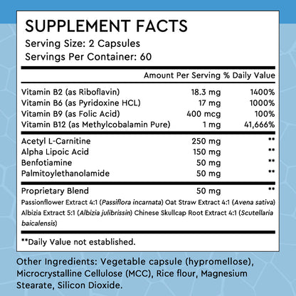 Daitea® Advanced Sciatic Nerve Support | 12 Science-Backed Essential Vitamins, Antioxidants, and Herbal Extracts