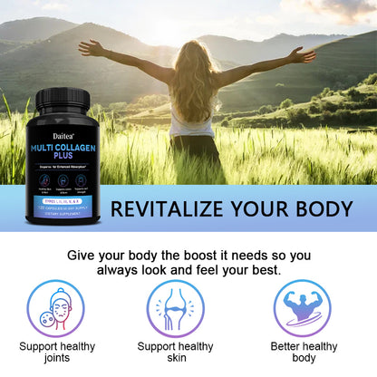 Daitea® Multi Collagen Plus | Types I, II, III, V & X with BioPerine for Enhanced Absorption