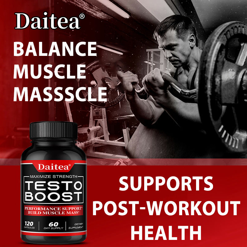 Daitea® Testo Boost Maximize Strength | Performance Support & Build Muscle Mass (120 Capsules)