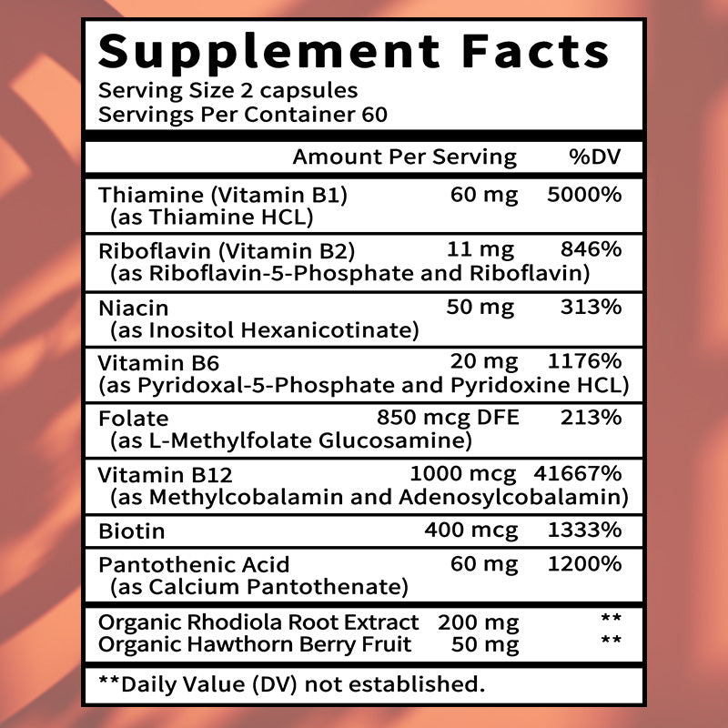Daitea® Adapto B-Complex | Enhanced with Adaptogen Rhodiola
