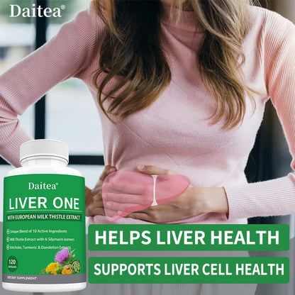 Daitea® Liver One 120 Capsules | European Milk Thistle Extract & 10 Active Ingredients