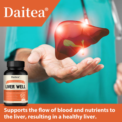 Daitea® Liver Well | Liver & Metabolic Support with Bioavailable Milk And Thistle (120 Capsules)