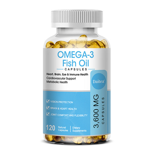 Omega-3 Fish Oil 3600mg – High Potency EPA DHA Capsules for Heart, Brain & Eye Health – 120 Softgels