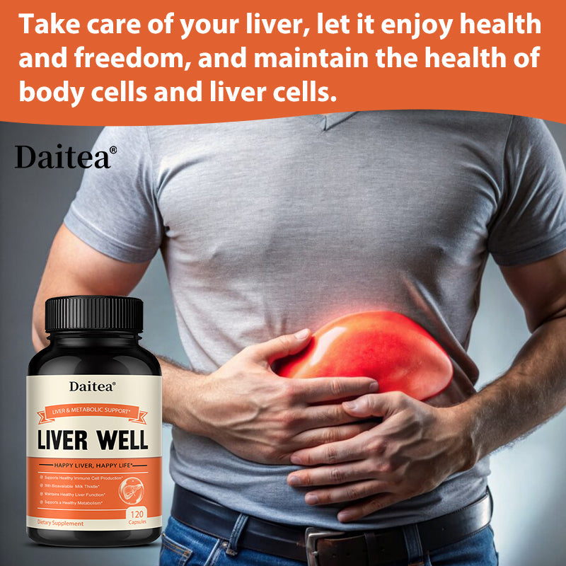 Daitea® Liver Well | Liver & Metabolic Support with Bioavailable Milk And Thistle (120 Capsules)