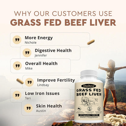 Daitea® Grass Fed Beef Liver | Pasture Raised Ancestral Supplement