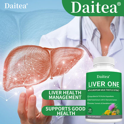 Daitea® Liver One 120 Capsules | European Milk Thistle Extract & 10 Active Ingredients