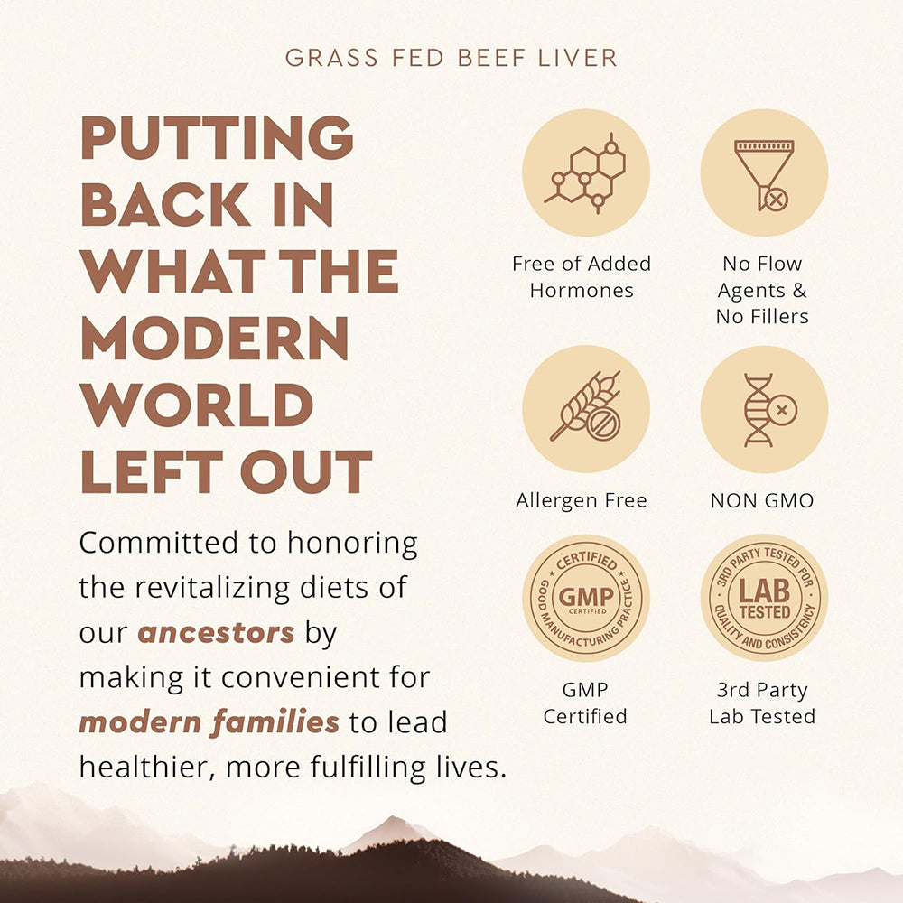 Daitea® Grass Fed Beef Liver | Pasture Raised Ancestral Supplement