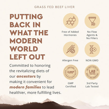 Daitea® Grass Fed Beef Liver | Pasture Raised Ancestral Supplement