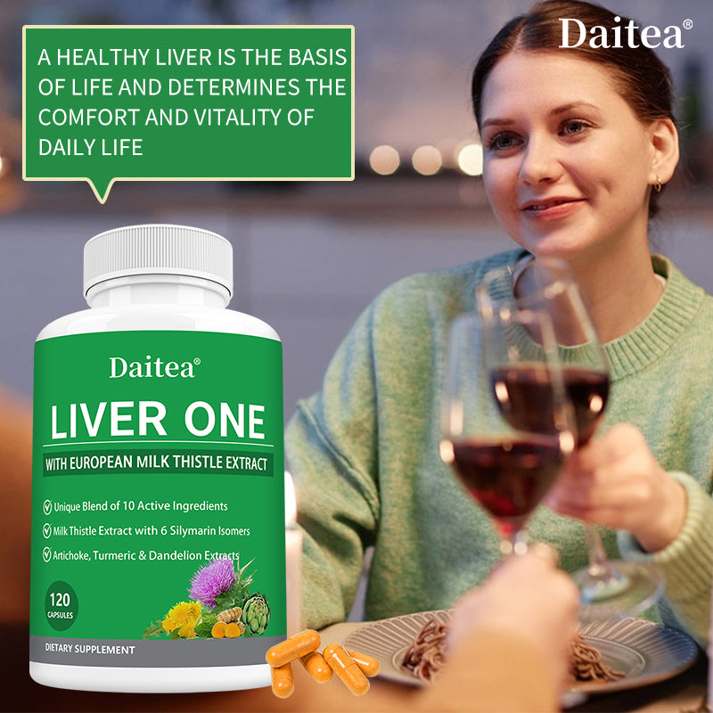 Daitea® Liver One 120 Capsules | European Milk Thistle Extract & 10 Active Ingredients