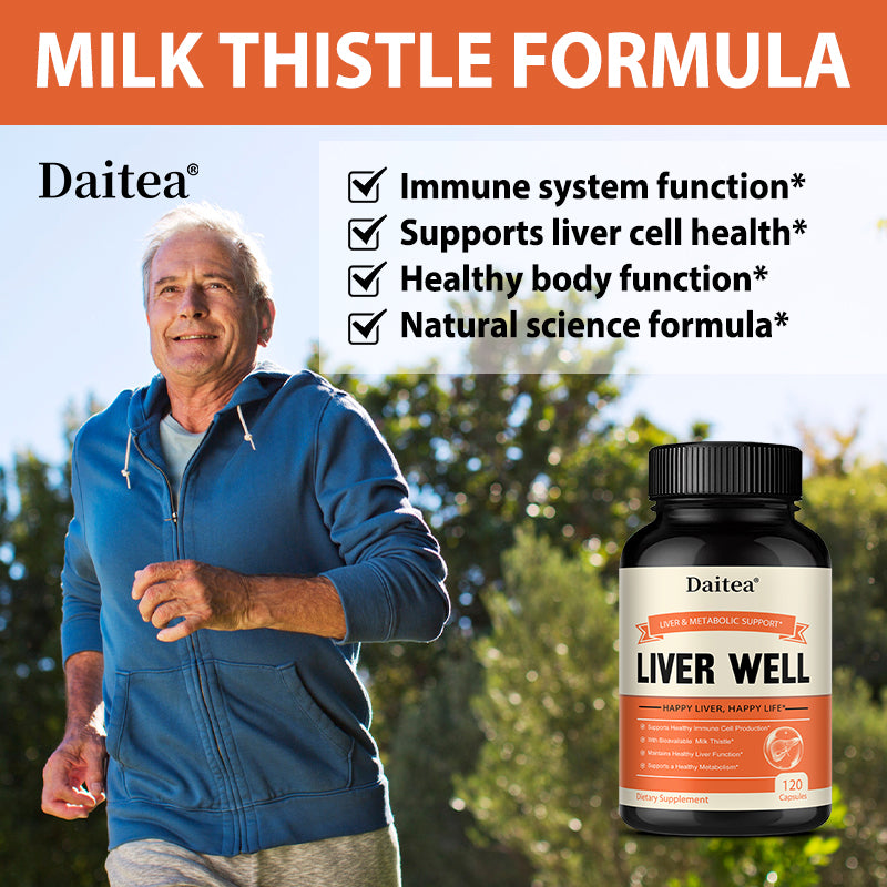 Daitea® Liver Well | Liver & Metabolic Support with Bioavailable Milk And Thistle (120 Capsules)