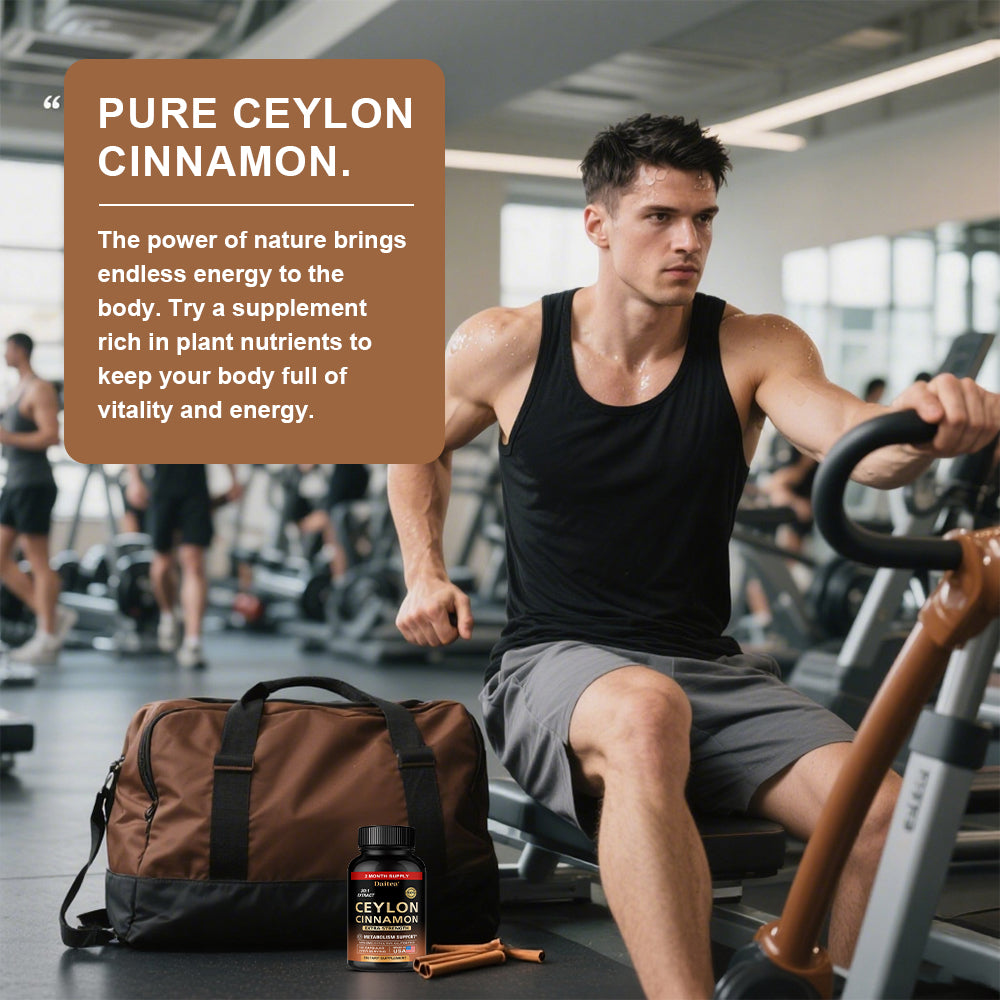 Daitea® Ceylon Cinnamon 20:1 Extract Capsules – Extra Strength Metabolism & Blood Sugar Support Supplement (120 Capsules)