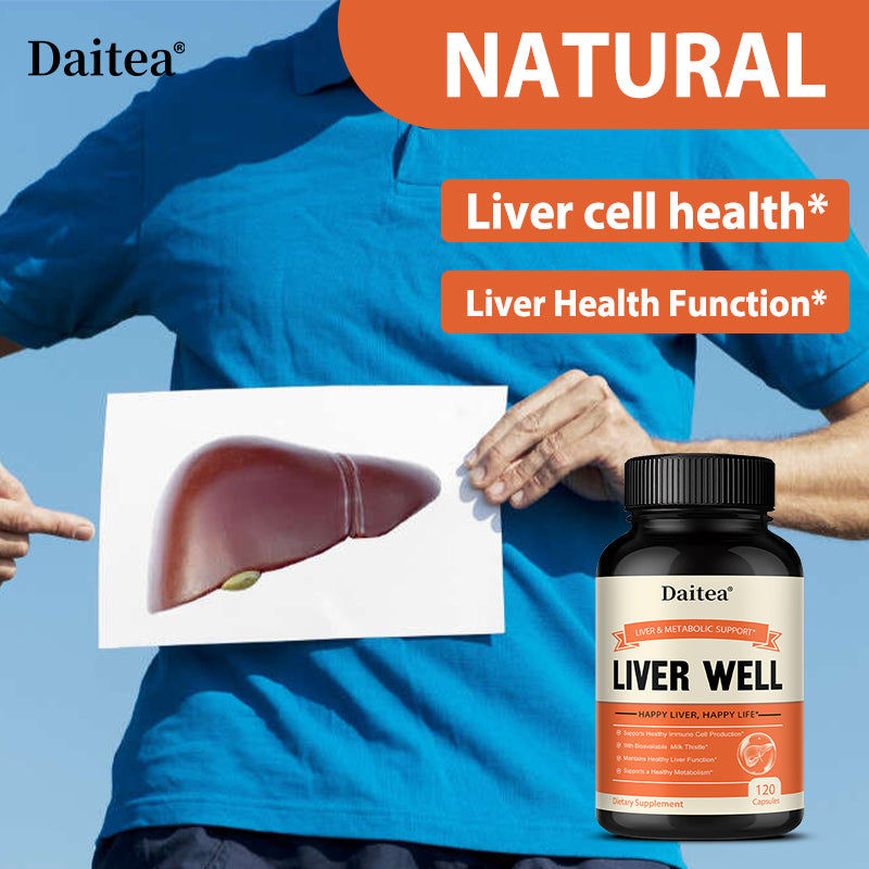Daitea® Liver Well | Liver & Metabolic Support with Bioavailable Milk And Thistle (120 Capsules)