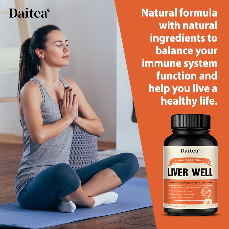 Daitea® Liver Well | Liver & Metabolic Support with Bioavailable Milk And Thistle (120 Capsules)