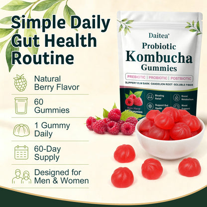 Probiotic Kombucha Gummies – Daily Gut Health Support