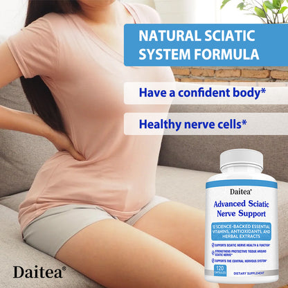 Daitea® Advanced Sciatic Nerve Support | 12 Science-Backed Essential Vitamins, Antioxidants, and Herbal Extracts