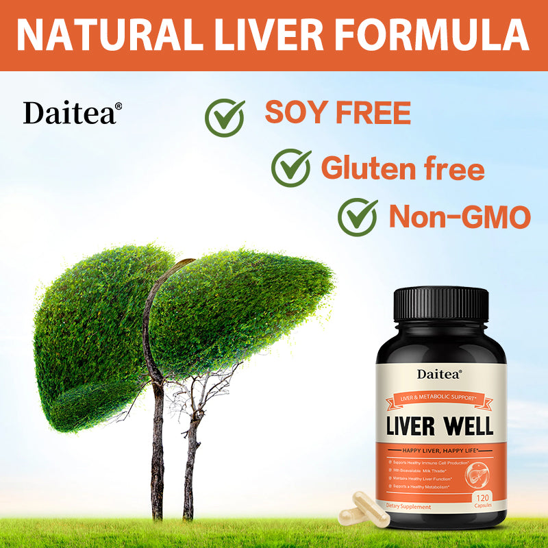 Daitea® Liver Well | Liver & Metabolic Support with Bioavailable Milk And Thistle (120 Capsules)