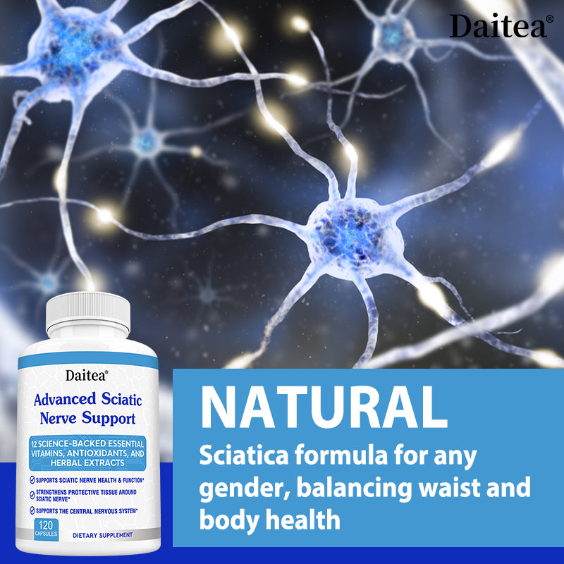 Daitea® Advanced Sciatic Nerve Support | 12 Science-Backed Essential Vitamins, Antioxidants, and Herbal Extracts