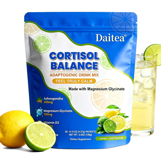 Cortisol Calm Drink Mix | Relaxation, Stress Support & Mental Focus | 30 Stick Packs