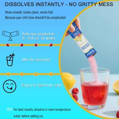 Cortisol Calm Drink Mix | Relaxation, Stress Support & Mental Focus | 30 Stick Packs