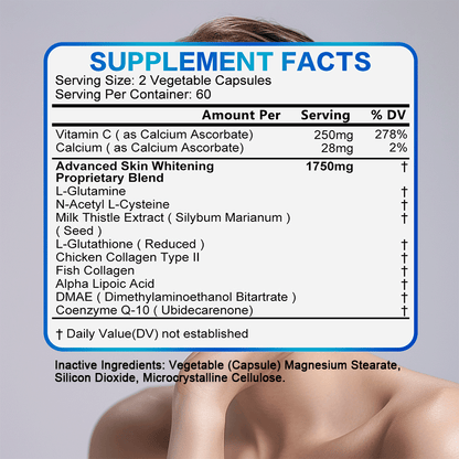 Advanced NAC + Glutathione Complex 2028mg – Detox, Liver Support & Skin Brightening Formula – Premium Antioxidant Blend – 120 Capsules