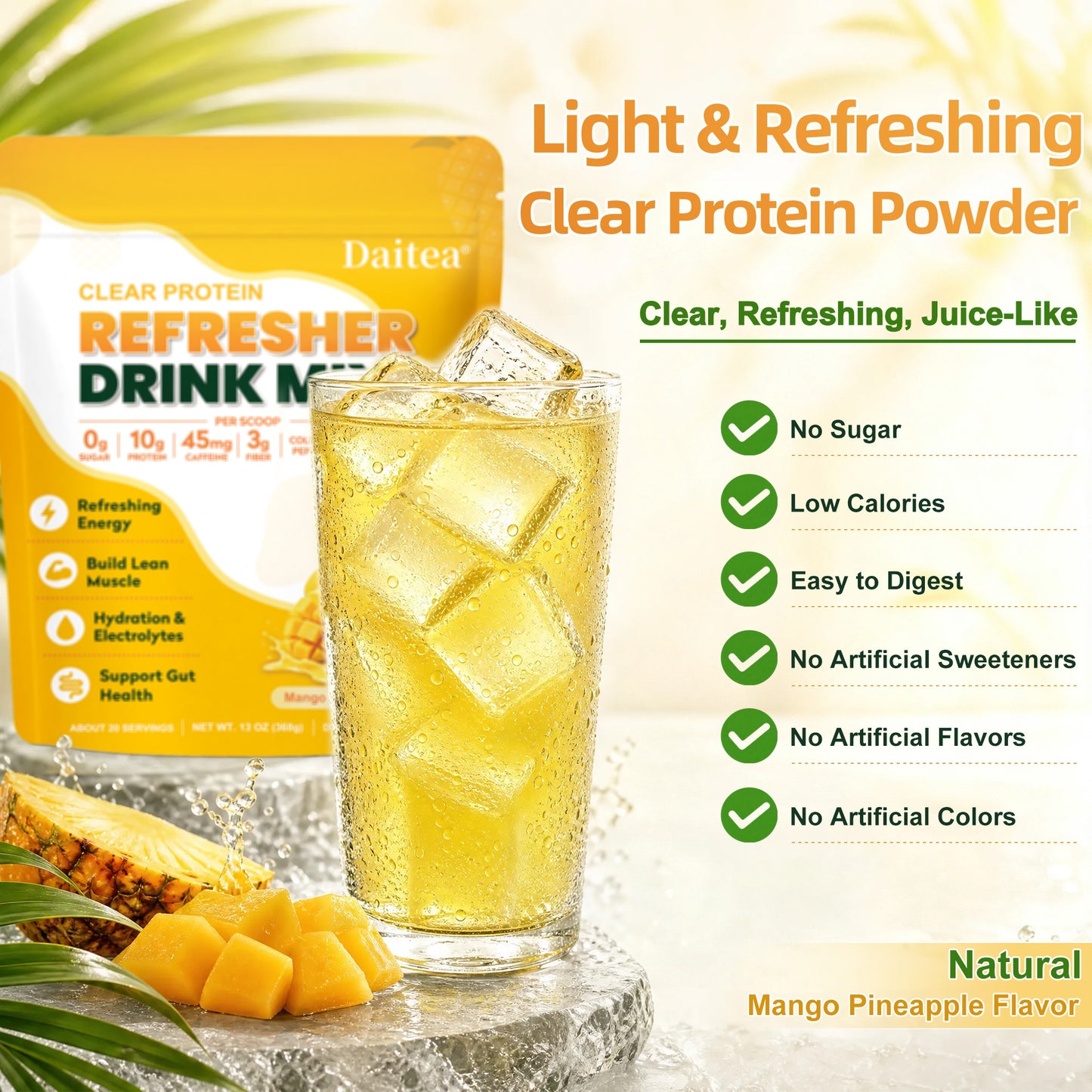 Clear Protein Refresher Drink Mix – Mango Pineapple