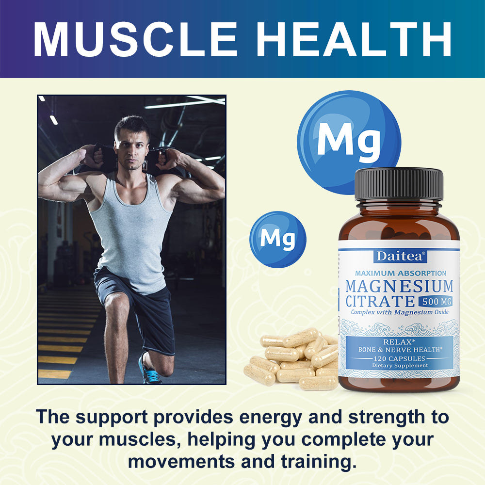 Daitea® Magnesium Citrate Complex | Maximum Absorption with Magnesium Oxide for Bone & Nerve Health
