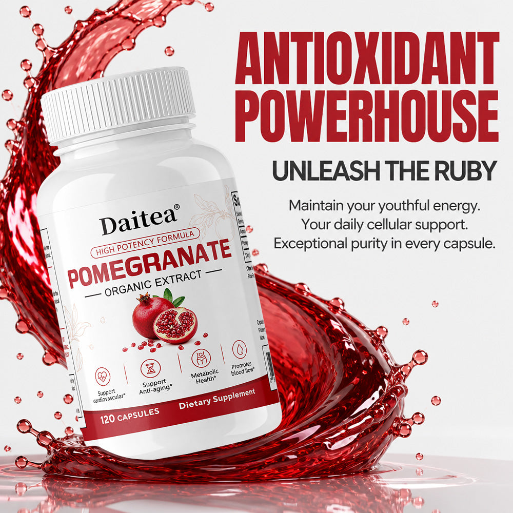 Daitea® Pomegranate Organic Extract | High Potency Formula for Cardiovascular & Anti-Aging Support