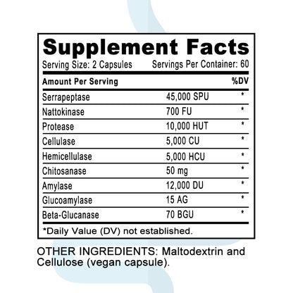 Daitea® Serrapeptase | Systemic and Digestive Enzymes Support