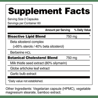 Daitea® Cholesterol Health | with Berberine, Milk Thistle, Garlic & Artichoke