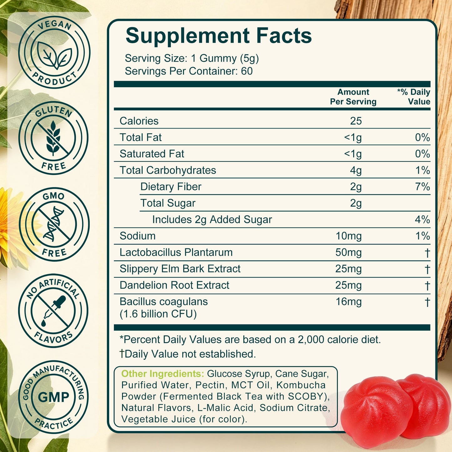 Probiotic Kombucha Gummies – Daily Gut Health Support
