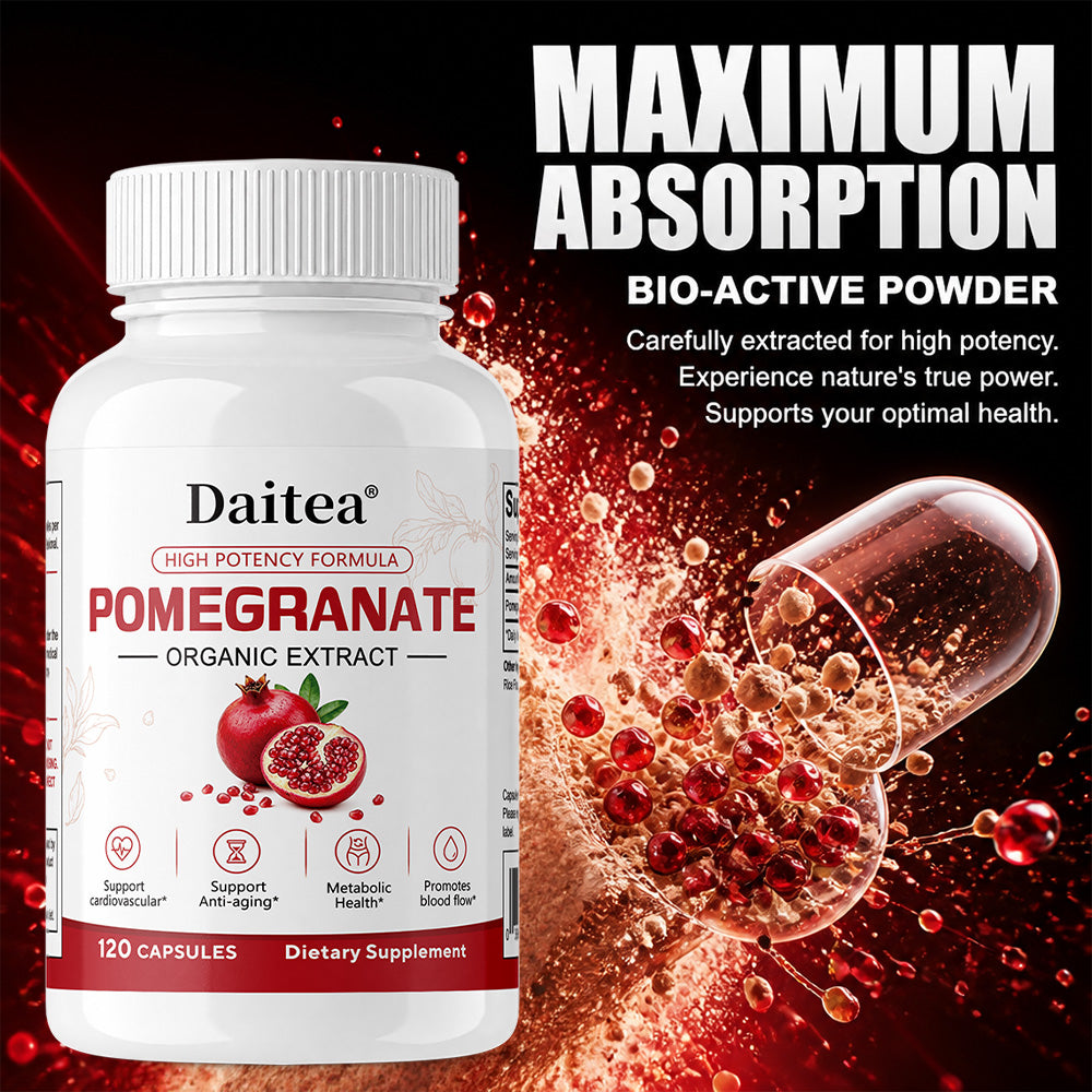 Daitea® Pomegranate Organic Extract | High Potency Formula for Cardiovascular & Anti-Aging Support