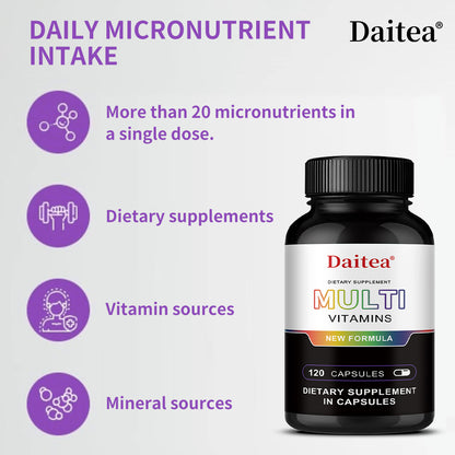 Daitea® Multi Vitamins New Formula | Dietary Supplement (120 Capsules)