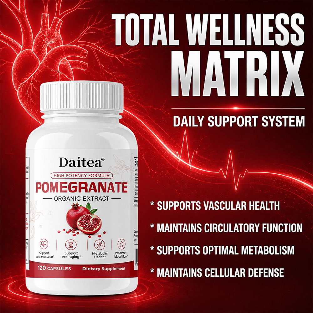 Daitea® Pomegranate Organic Extract | High Potency Formula for Cardiovascular & Anti-Aging Support