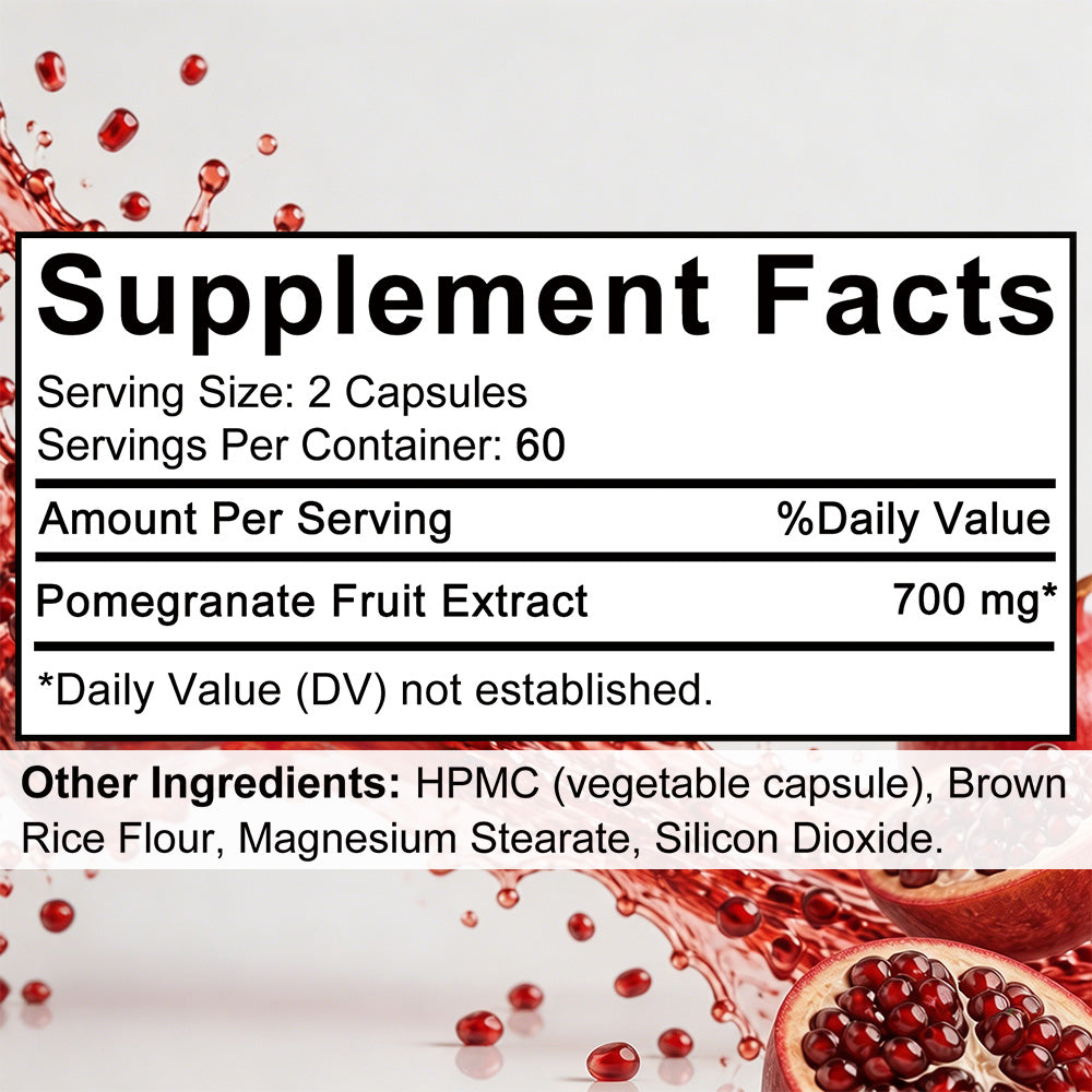 Daitea® Pomegranate Organic Extract | High Potency Formula for Cardiovascular & Anti-Aging Support