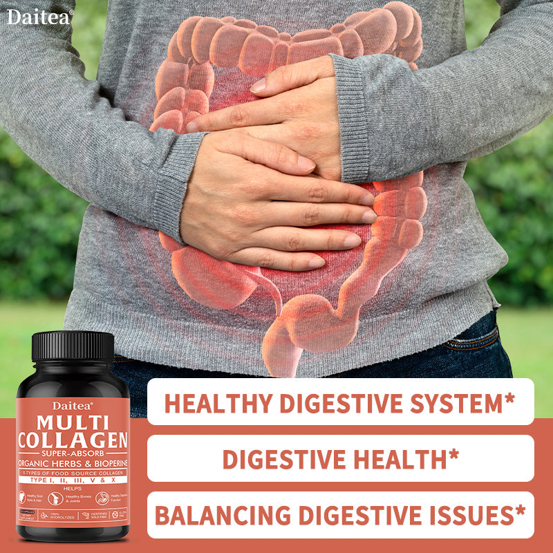 Daitea® Multi Collagen Super-Absorb | Types I, II, III, V & X with Organic Herbs & BioPerine