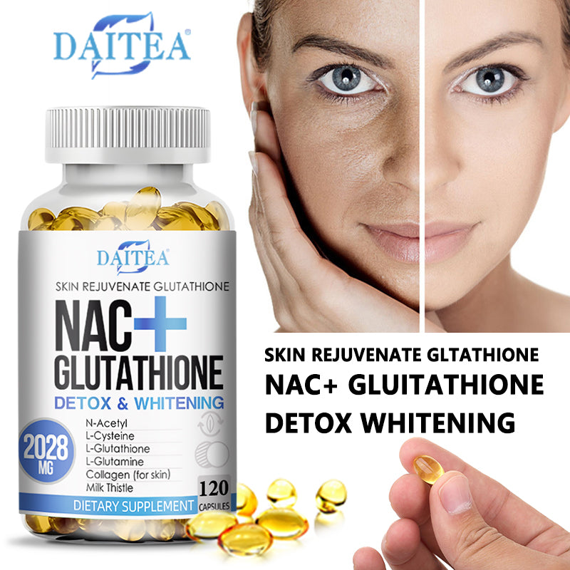 Advanced NAC + Glutathione Complex 2028mg – Detox, Liver Support & Skin Brightening Formula – Premium Antioxidant Blend – 120 Capsules