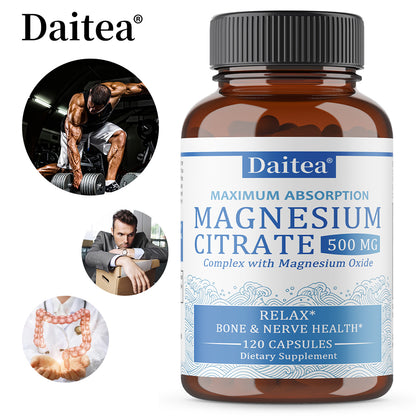 Daitea® Magnesium Citrate Complex | Maximum Absorption with Magnesium Oxide for Bone & Nerve Health