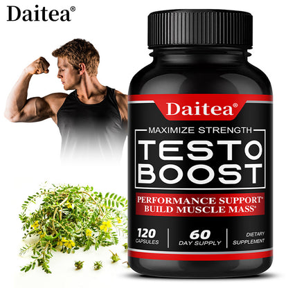 Daitea® Testo Boost Maximize Strength | Performance Support & Build Muscle Mass (120 Capsules)