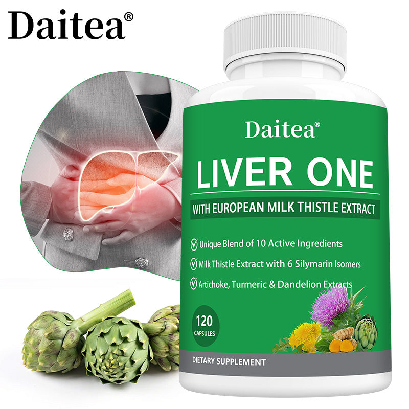 Daitea® Liver One 120 Capsules | European Milk Thistle Extract & 10 Active Ingredients